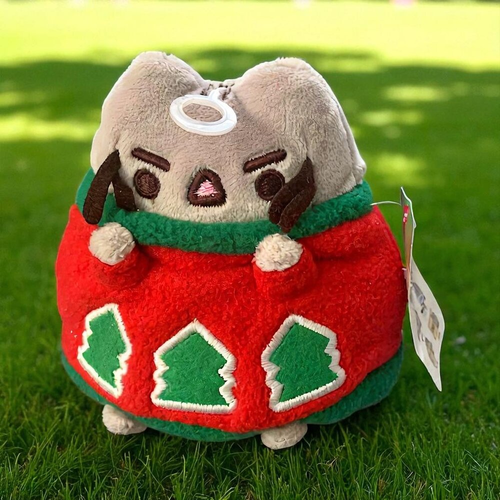 2017 Gund 5" Mini Angry Pusheen Cat Red Ugly Christmas Tree Holiday Sweater